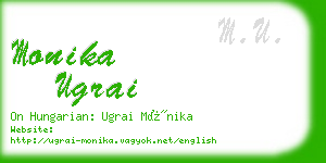 monika ugrai business card